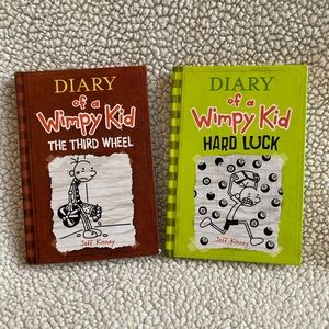 DIARY OF A WHIMPY KID: The Third Wheel (book 7) & Hard Luck (book 8) Hardcover.